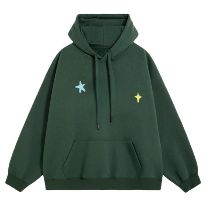 Loose-Fit Colorful Design Hoodie